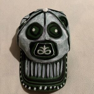 Hand-Painted Skull Design Cap